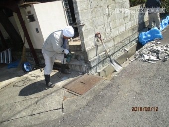 外塀セメント塗替え工事
