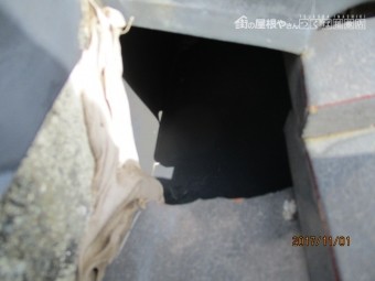 ぽっかり口をあけた穴