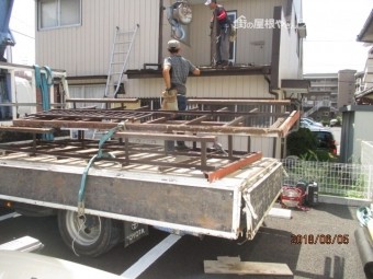 ベランダ撤去工事
