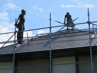 屋根足場撤去工事