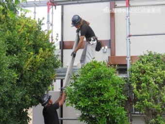 外壁足場撤去工事