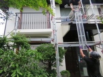 外壁足場撤去工事