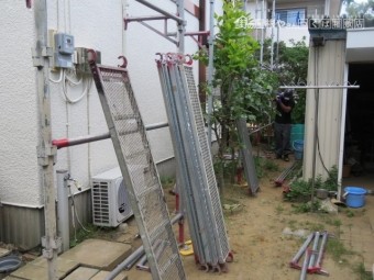 外壁足場撤去工事