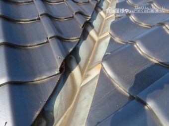 雨漏りの原因箇所の谷