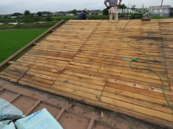 セメント瓦撤去工事