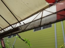 日除けテント被害