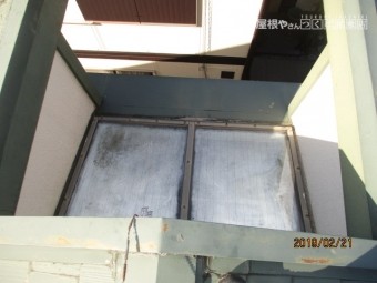 被害を受けたトップライト