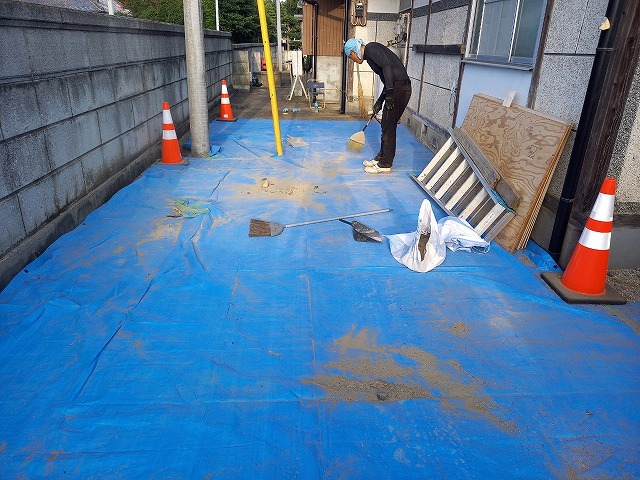 雨漏り修理のために行った屋根メンテナンス完成後の清掃状況