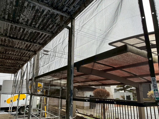 アパート建物の鉄骨階段や鉄骨廊下の劣化状況