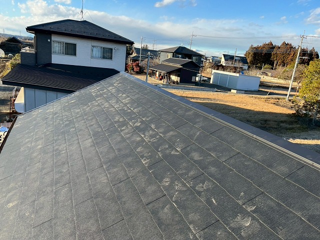 瓦屋根からスレート屋根への葺き替え工事が完成