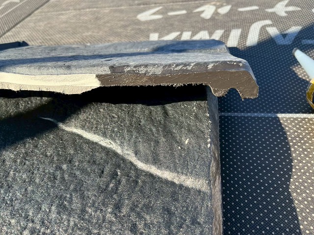 「ROOGA（ルーガ）鉄平」のカット面にタッチアップ補修