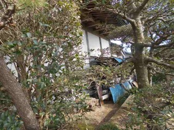門の漆喰修復工事