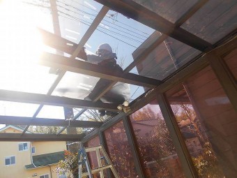 カーポートの屋根葺き替え工事