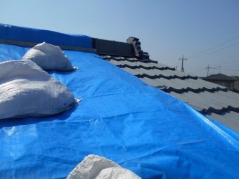 大屋根葺き替え工事