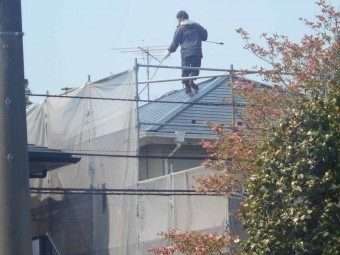 屋根高圧洗浄工事