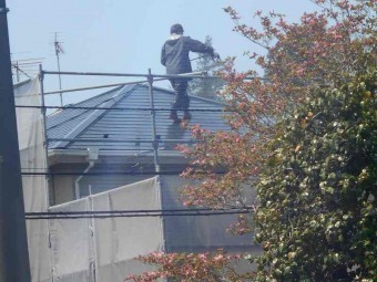 屋根高圧洗浄工事