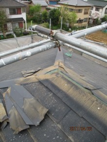 カバー工法に依る葺き替え