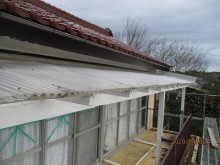 ベランダの屋根波板交換