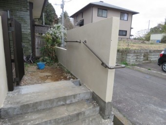外塀セメント塗替え工事
