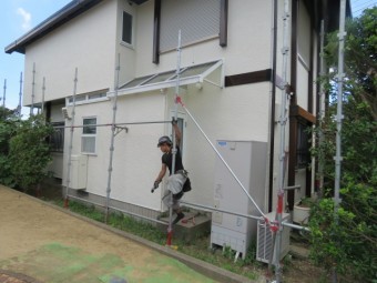 外壁足場撤去工事