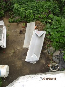 温水器の撤去作業