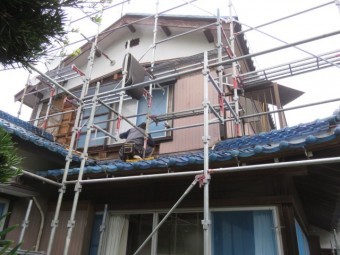 ケラバ板金巻き
