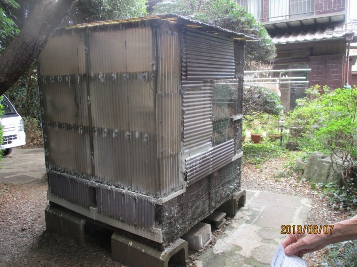 鳩小屋の改造工事