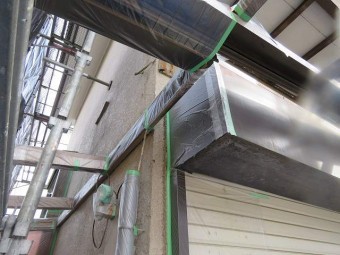 塗装工事の為の養生工事
