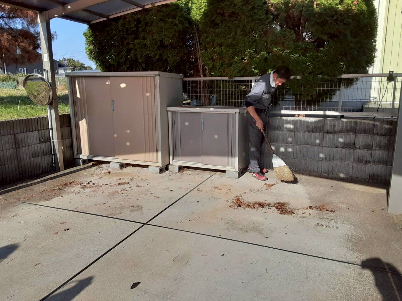 工事後の清掃　かすみがうら市