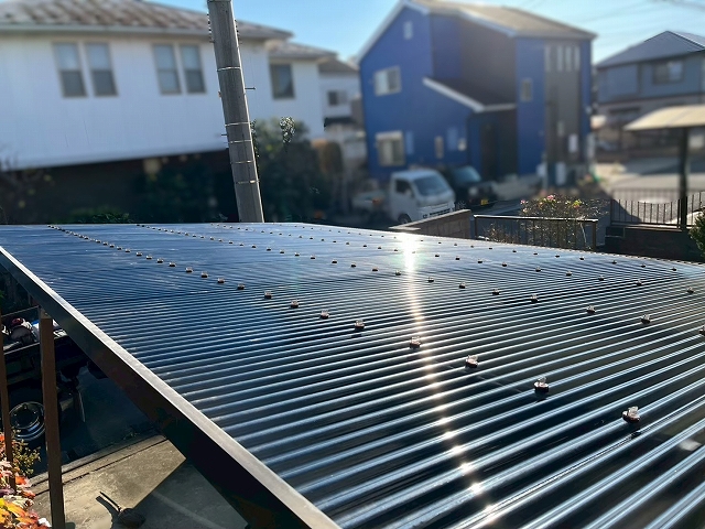 つくば市のお客様カーポート工事後の写真